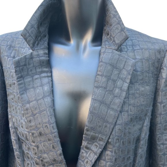 Chico's Long Sleeve Polyester Blend Blazer Jacket Grey Size 2 - Picture 2 of 8